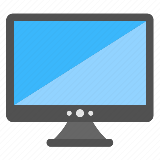 Blue screen monitor, flat monitor, lcd, led, monitor icon - Download on Iconfinder