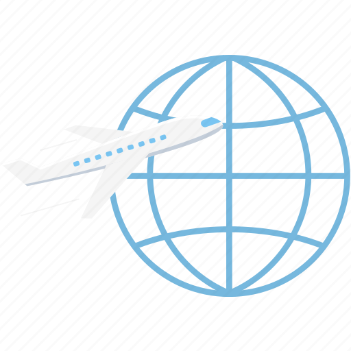 Abroad, international, travel, airplane, flight, plane, tour icon - Download on Iconfinder