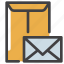 envelope, letter, office, send 
