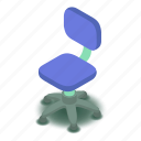 blue, chair, chairiconvector, furniture, isometric, object, sit