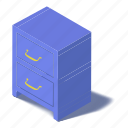 box, cabinet, furniture, interior, isometric, locker, object