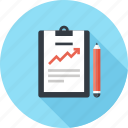 chart, clipboard, document, file, growth, report, statistics