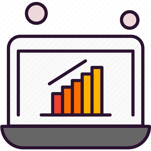 Analytics, chart, graph, laptop icon - Download on Iconfinder