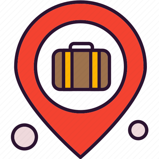 Gps, location, map, suitcase icon - Download on Iconfinder