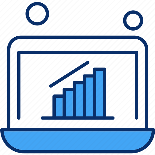Analytics, chart, graph, laptop icon - Download on Iconfinder