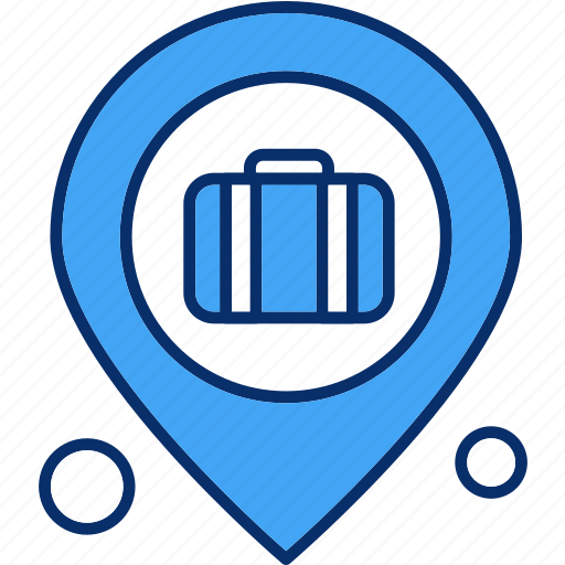 Gps, location, map, suitcase icon - Download on Iconfinder