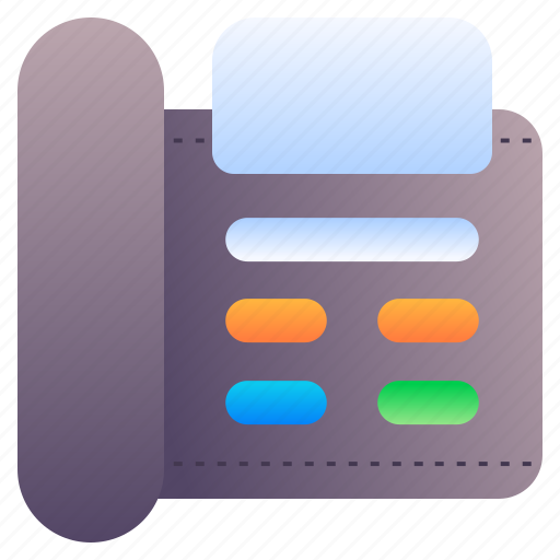 Fax, machine, device, phone, call, office, material icon - Download on Iconfinder