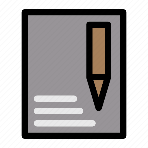 Edit file, paper, pen, stationery icon - Download on Iconfinder