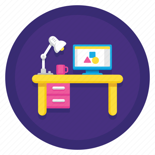 Desk, study, table, work, workspace, workstation icon - Download on Iconfinder