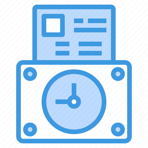Clock, in, office, stationery, supplies icon - Download on Iconfinder