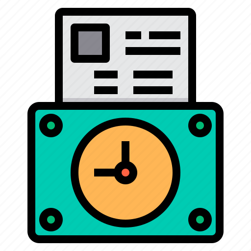 Clock, in, office, stationery, supplies icon - Download on Iconfinder