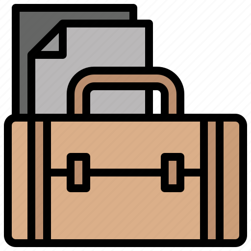 Briefcase, fashion, material, office, portfolio, school, vintage icon - Download on Iconfinder