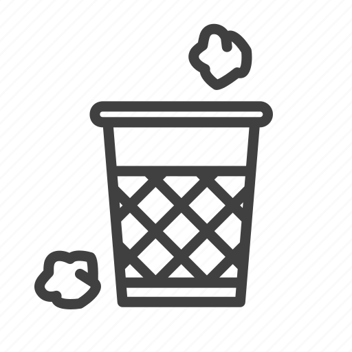 Paper, bin, paper bin, office supplies, trash, garbage, recycle icon - Download on Iconfinder