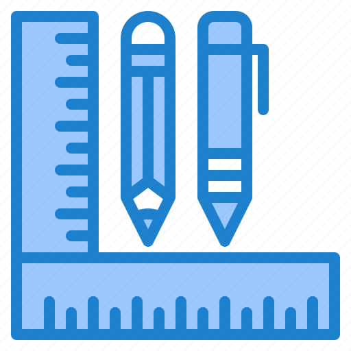 Ruler, pencil, pen, tool, office icon - Download on Iconfinder