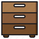 cabinet, furniture, drawer, interior, office
