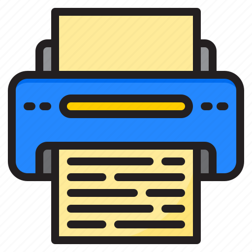 Printer, paper, printing, office, document icon - Download on Iconfinder