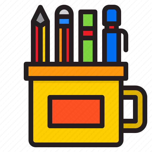 Stationery, ruler, pencil, office, school icon - Download on Iconfinder
