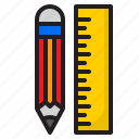 stationery, ruler, pencil, tool, office