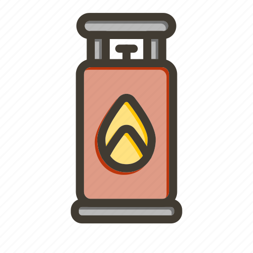 Propane, flame, plant, gas, cylinder icon - Download on Iconfinder