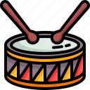 drum, instrument, percussion, music, hobbies, time, drumsticks