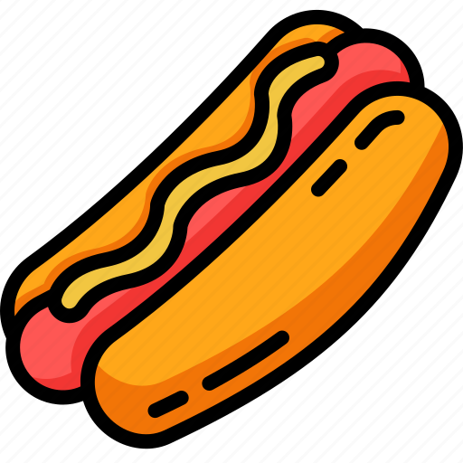 Dog, food, mustard, ketchup, junk, sandwich, hotdog icon - Download on Iconfinder