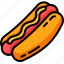 dog, food, mustard, ketchup, junk, sandwich, hotdog 