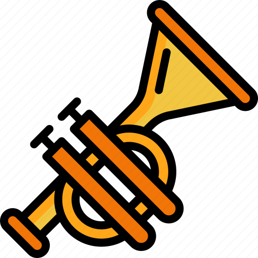 Trumpet, jazz, orchestra, musical, instrument, wind, music icon - Download on Iconfinder
