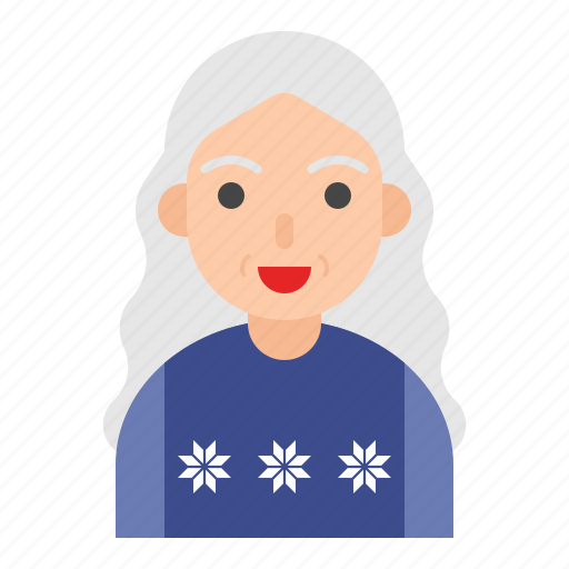 Old, granparent, older, grandmother, elder, senior, woman icon - Download on Iconfinder