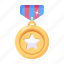 reward, award, medal, star badge, sports medal 