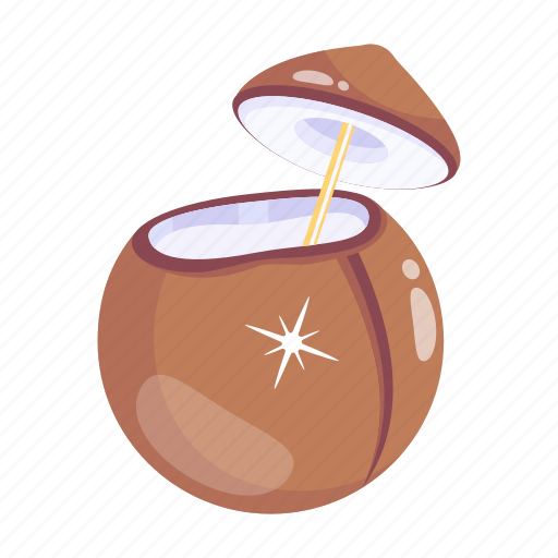 Coconut milk, coconut drink, tropical drink, beverage, fresh juice icon - Download on Iconfinder