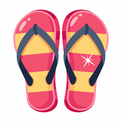 Sandals, flip flops, footwear, footgear, beach sandals icon - Download on Iconfinder