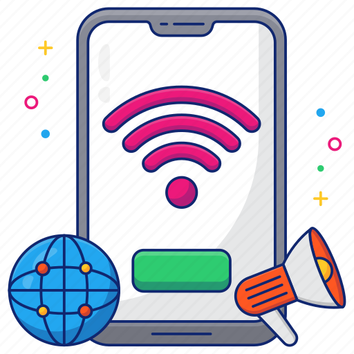 Mobile wifi marketing, mobile internet marketing, mobile network marketing, online campaign, online publicity icon - Download on Iconfinder