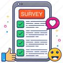 mobile survey, online survey, survey list, checklist, survey feedback