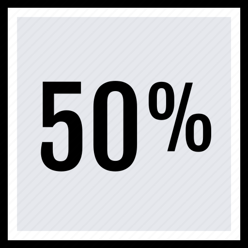 Info, 50, data, 50 percent, fifty, half icon - Download on Iconfinder