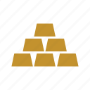 gold, gold bars, gold biscuits, gold bricks, gold pile, ingots, reserve