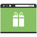 browser, gift, online gift send, page, shopping, web, website