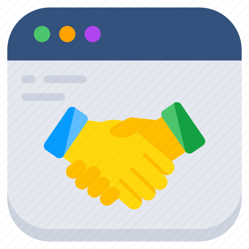Online deal, online contract, digital contract, digital deal, handshake icon - Download on Iconfinder