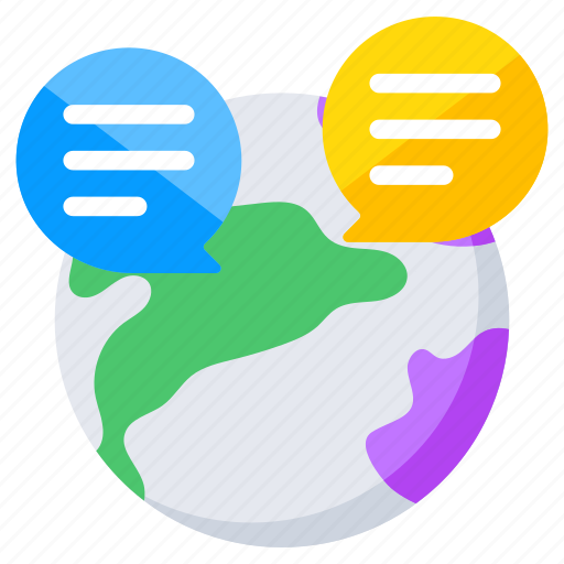 Global chatting, global communication, global conversation, global discussion, global negotiation icon - Download on Iconfinder