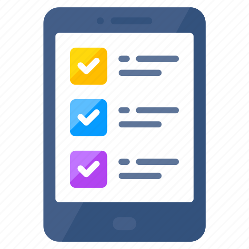 Mobile list, checklist, todo, worksheet, task list icon - Download on Iconfinder