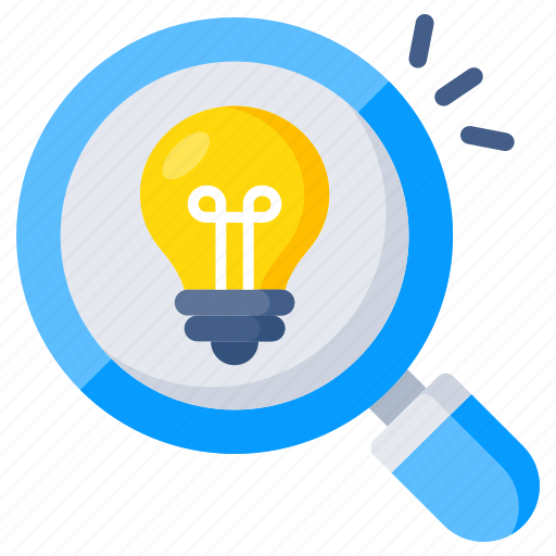 Search idea, find idea, idea analysis, idea exploration, innovation icon - Download on Iconfinder