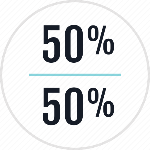 Fifty, half, info, percentage icon - Download on Iconfinder