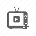 add, channel, tv, youtube, monitor, television