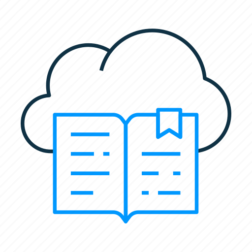 Cloud, book, cloud book, ebook, e-book, online library, online book icon - Download on Iconfinder