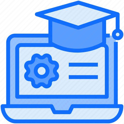 Laptop, graduation, online, education icon - Download on Iconfinder