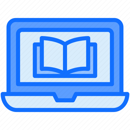 Laptop, book, online, education, learn icon - Download on Iconfinder
