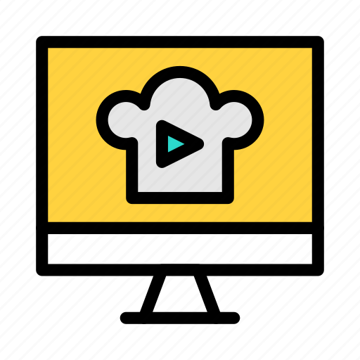 Chef, courses, video, online, desktop icon - Download on Iconfinder