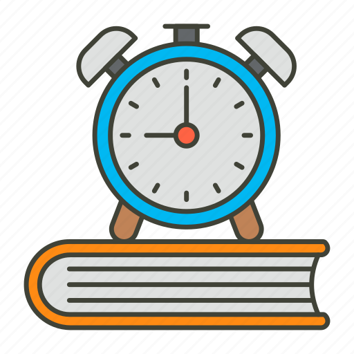 Online education, clock, book, punctuation, e learning, timer icon - Download on Iconfinder
