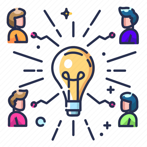 Sharing, ideas, sharing ideas, meeting, brainstorming, strategy, creativity icon - Download on Iconfinder