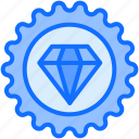 sticker, diamond, reward, badge