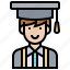 avatar, education, graduation, man, student 